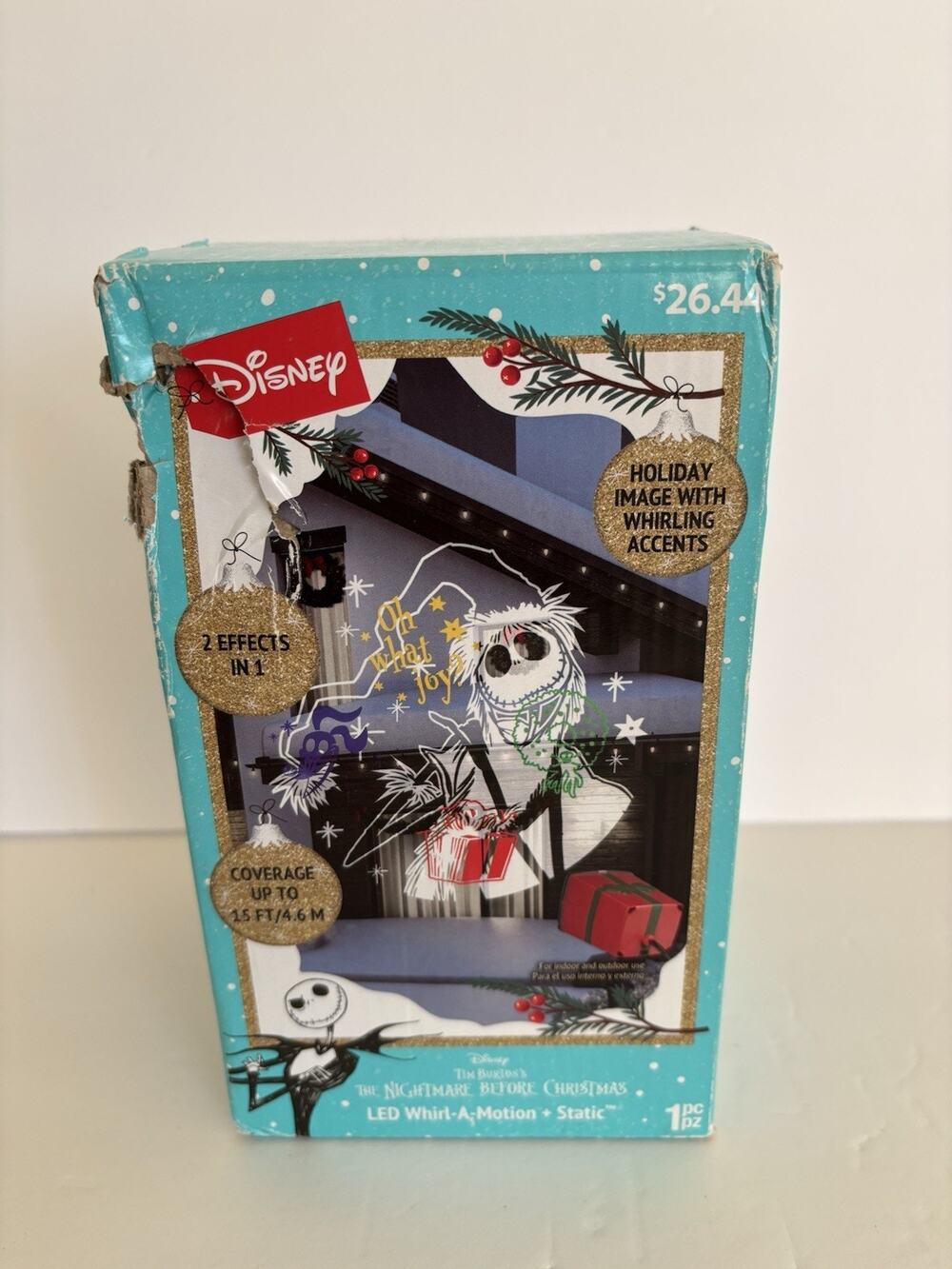 The Nightmare Before Christmas Jack Skellington LED Whirl-A-Motion Projector NEW